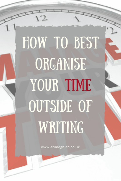 TitleImage: how best to organise your time outside of writing. Image: Clock image with Manage Your Time written across the face