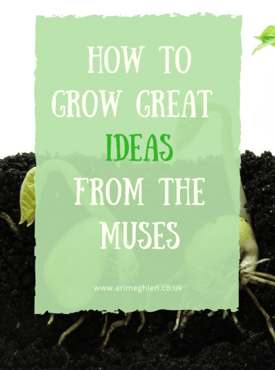 Banner how to grow great ideas from the muses, images of seeds growing