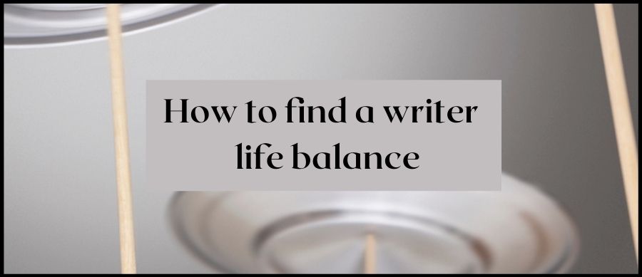 How to find a writer life balance. Image of plates spinning