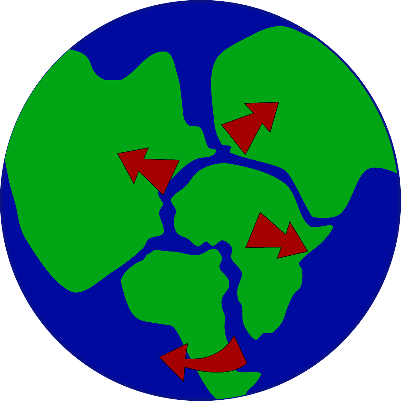 The concept of Pangea. Image from Pixabay