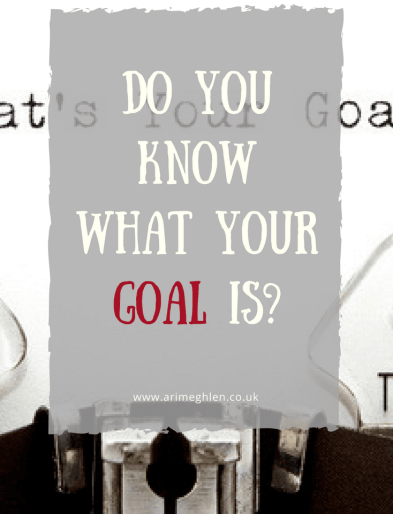Title Time: Do you know what your goal is? Image of typewriter with "What's your goal?" typed