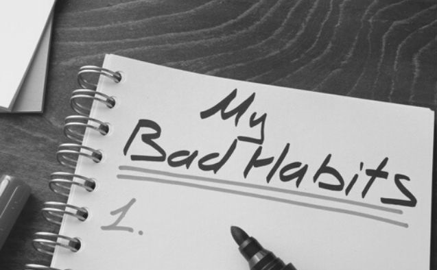 Featured Images - Ring pad with the words "My Bad Habits" written in marker