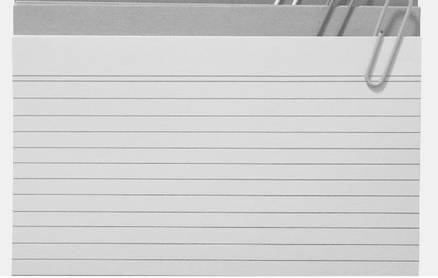 Featured Images - Photo of several Index cards with paperclips. Image from DepositPhotos