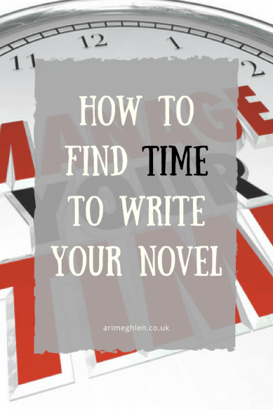 Banner How to find time to write your novel. Tips on time management