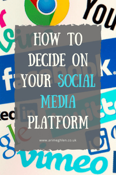 Banner how to decide on your social media platform, several social media logos in the background