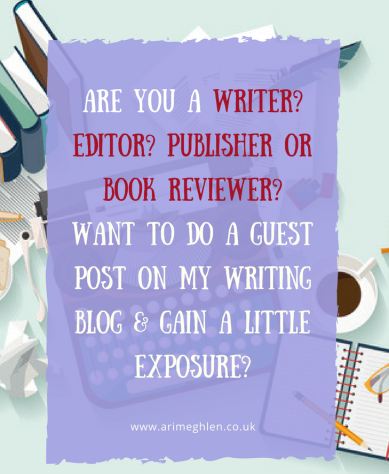 Are you a writer? editor? publisher? book reviewer? book cover designer? want to do a guest post on my writing blog?
