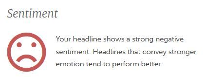 Image: Headline analyzer sentiment neutral for blog post headlines