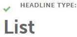 Image: Headline Analyzer Headline type: List