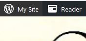Image: Screenshot of the My Site button on WordPress.com