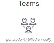Image: Screenshot of team pricing