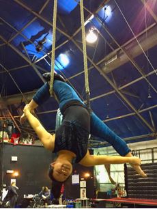 Circus performer. Dance Trapeze. Arielist. Performer Catherine Doveland