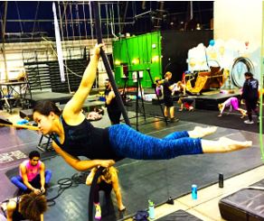 Dance Trapeze. Ariel Rope. Performer Catherine Doveland