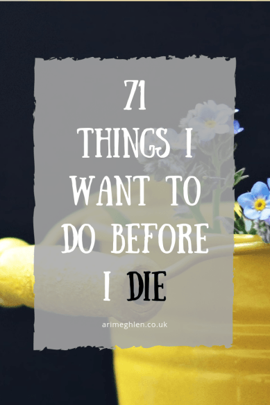 71 things I want to do before I die. Image: little yellow bucket full of flowers