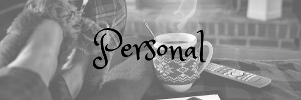 Personal header. Image: Slippered feet before a fire with a hot chocolate