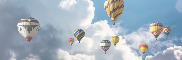 Hot Air Balloons floating in the sky. Pixabay image