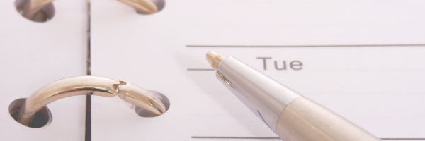 Calendar and a pen. Image from Pixabay