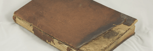 damaged book cover.  Image from pixabay