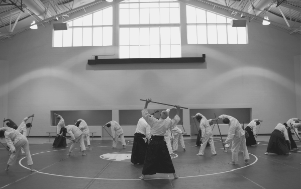 Featured Image for MArtial Arts article. Dojo with people practicing Martial arts. Image from Pixabay