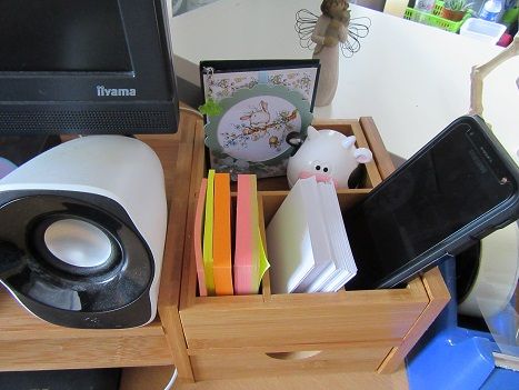 My WriterLife Series - Workstation Set-up - Monitor Stand drawers
