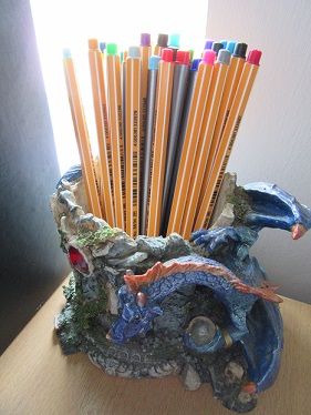 My Writerlife Series - Workstation set-up - Coloured pens, thin nibs