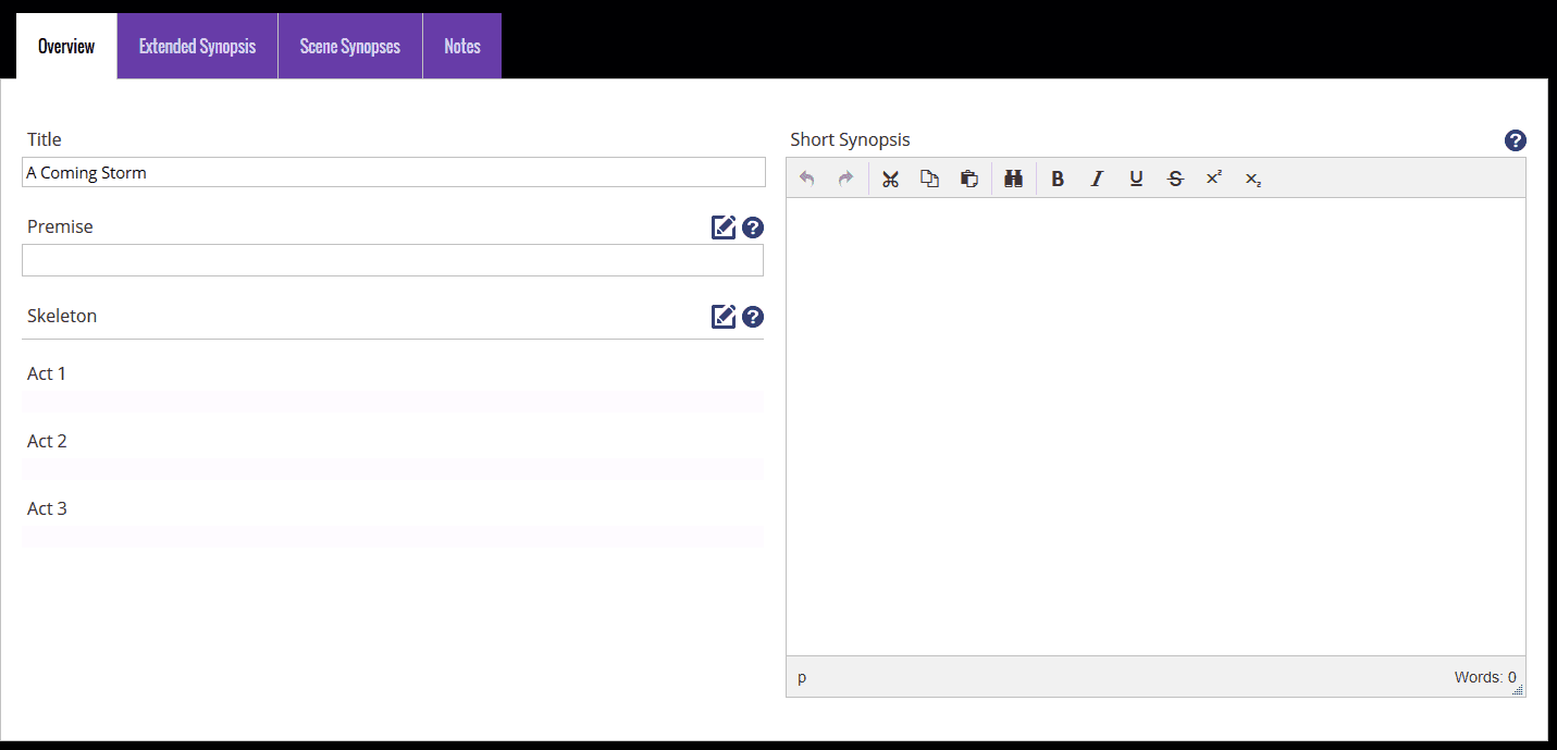 The Novel Factory - Planning