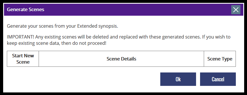 The Novel Factory - Generate Scenes