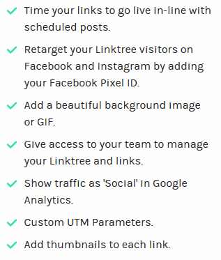 Linktree pricing - Pro option