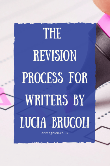 Banner - The Revision Process for Writers by Lucia Brucoli.  Image of a pink highlighter ticking checkboxes.  Image from Pixabay