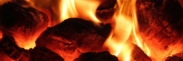 Image of hot coals and flames. Image from Pixabay