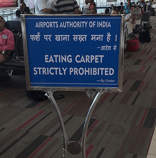 Bad translations, incorrect sign