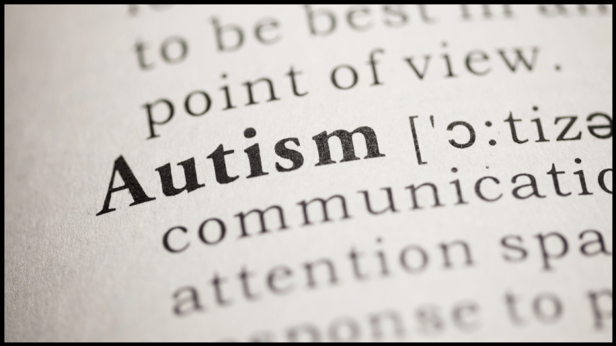A close up of a dictionary with the word Autism in bold