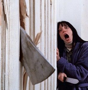 Screaming in the bathroom. The Shining Meme