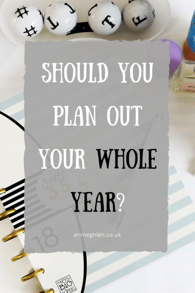 Banner- Should you plan out your whole year? Be more productive.  Make your year more productive. Goal Setting