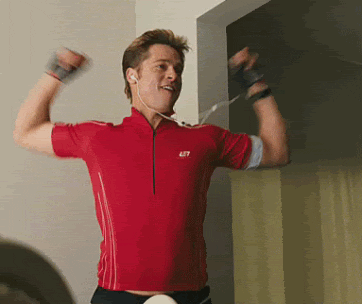 Feeling good.  Brad Pitt Dancing gif.  