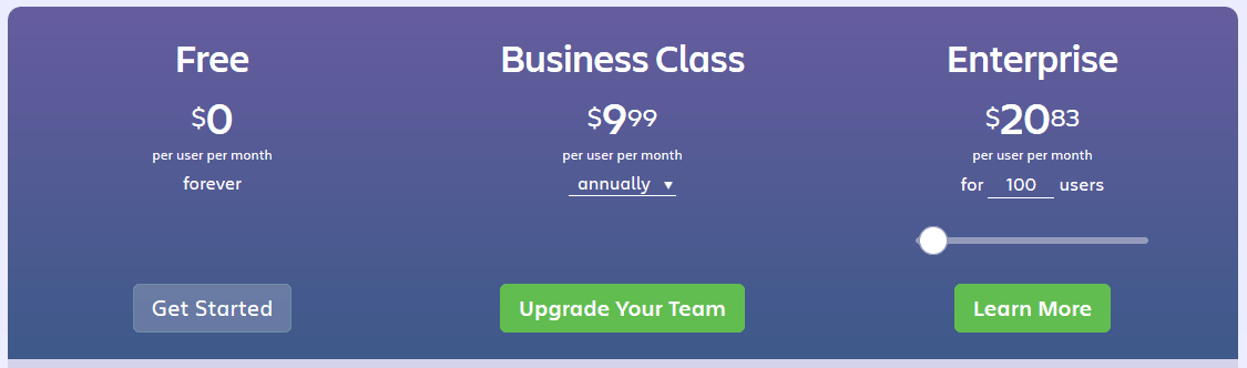 Trello pricing options