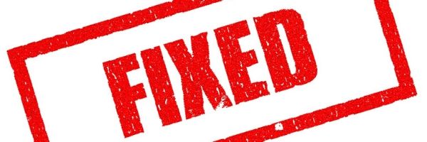 Bright red "Fixed" stamp.  Image from Pixabay