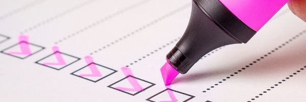 Blog Image - Pink marker pen ticking a checklist.  Audit.  Image from Pixabay
