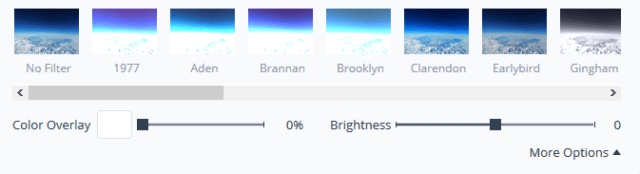 Visme Filter options