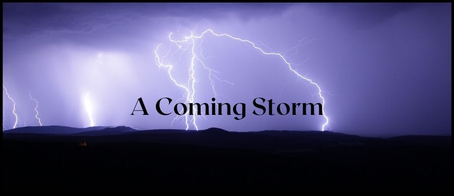 A Coming Storm over the Image of lightning