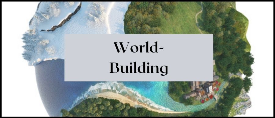 World-Building. Image of a 3D vector world with forests and icy tundras