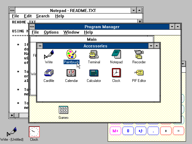 Screenshot of Windows 3.0
