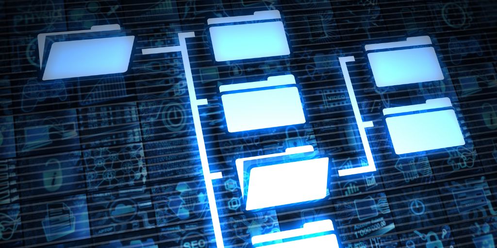 Image of computer folders in a directory tree. Image from Canva Pro
