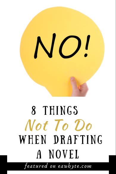 Photo of a hand holding up a large yellow speechbubble with the word "no" written inside. Text overlay reads: "