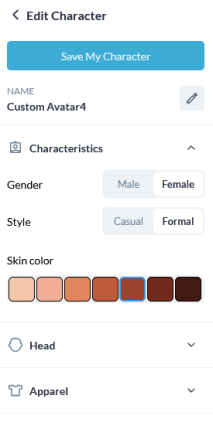 _visme 12b character options